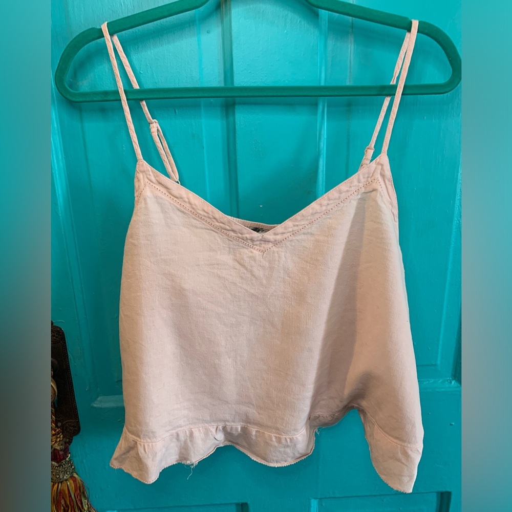 Light Pink Boho Crop Tank
